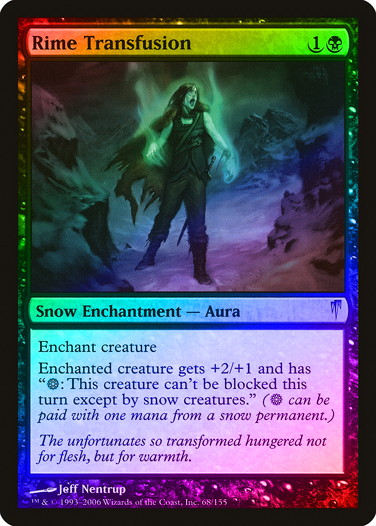 Rime Transfusion FOIL Coldsnap NM-M Black Uncommon MAGIC GATHERING CARD ABUGames