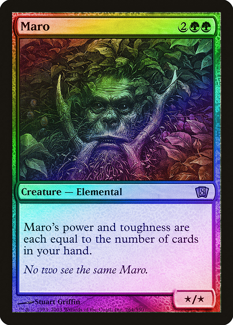 maro mtg card Magic the Gathering MTG Maro (256) Seventh Edition LP