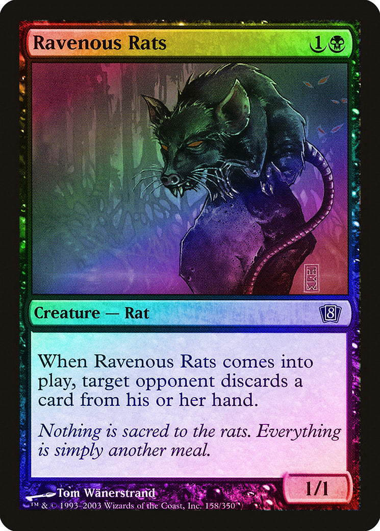 Ravenous Rats FOIL Urza's Destiny NM-M Black Common MAGIC MTG CARD ABUGames 