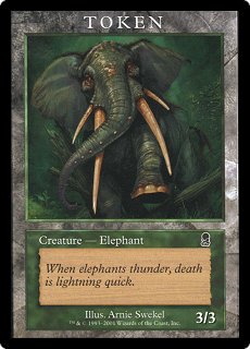 Elephant Token - Odyssey - English - ABUGames - Magic The