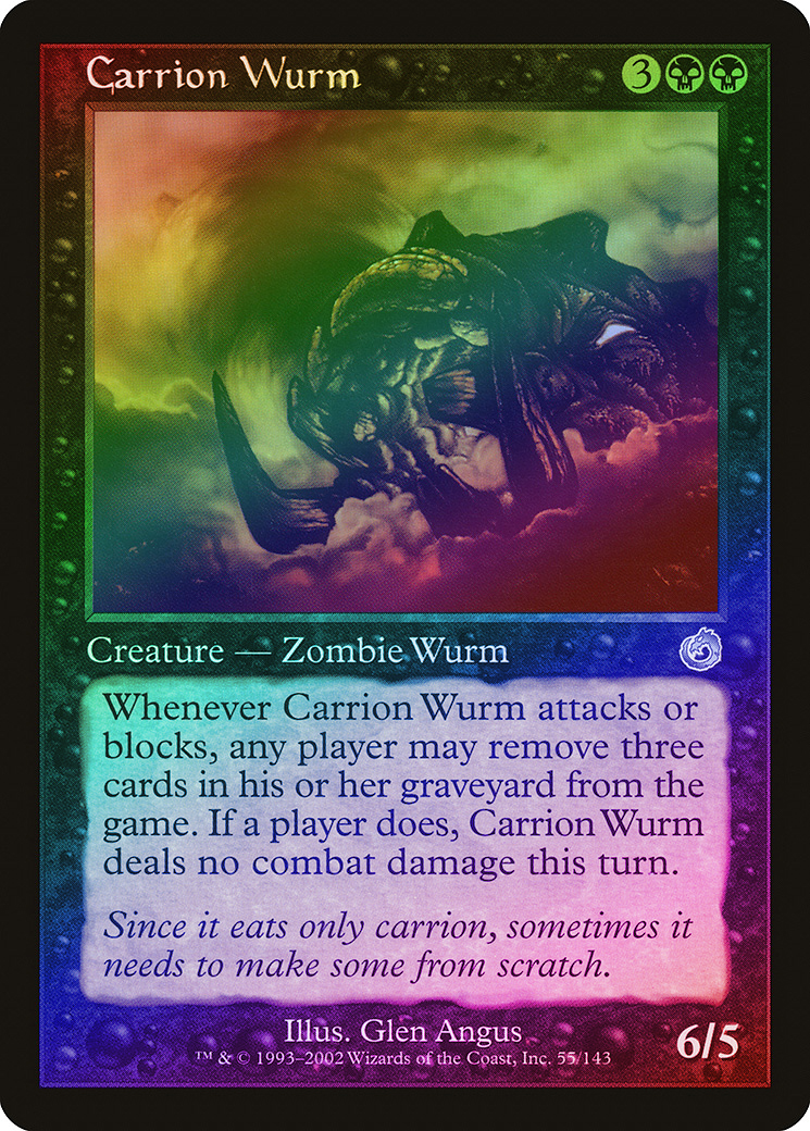 Carrion Wurm FOIL Torment NM-M Black Uncommon MAGIC THE GATHERING CARD ABUGames 