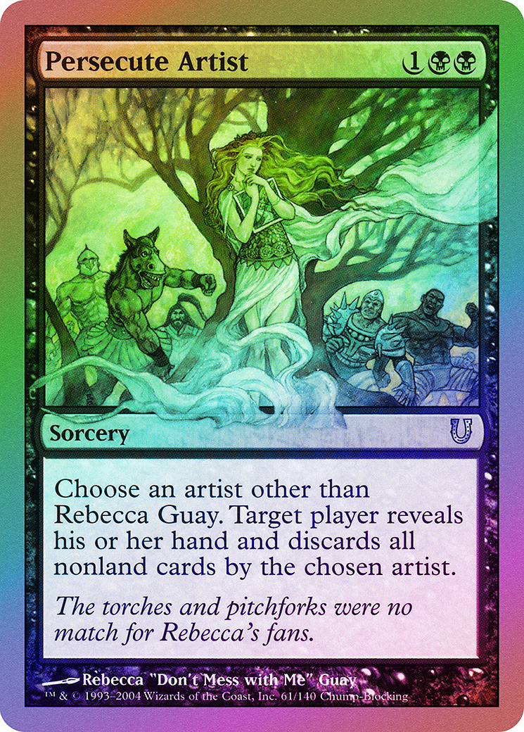 MTG Persecute Artist - Foil, Moderate Play, English Unhinged