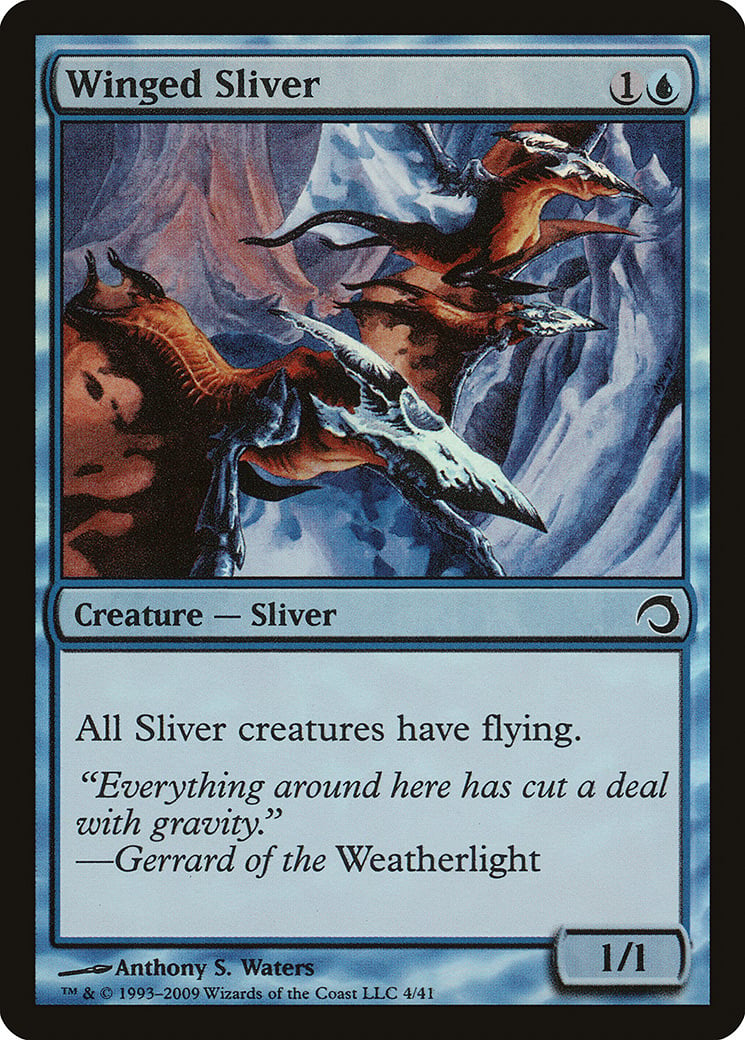 Winged Sliver FOIL Premium Deck Series Slivers NM Blue