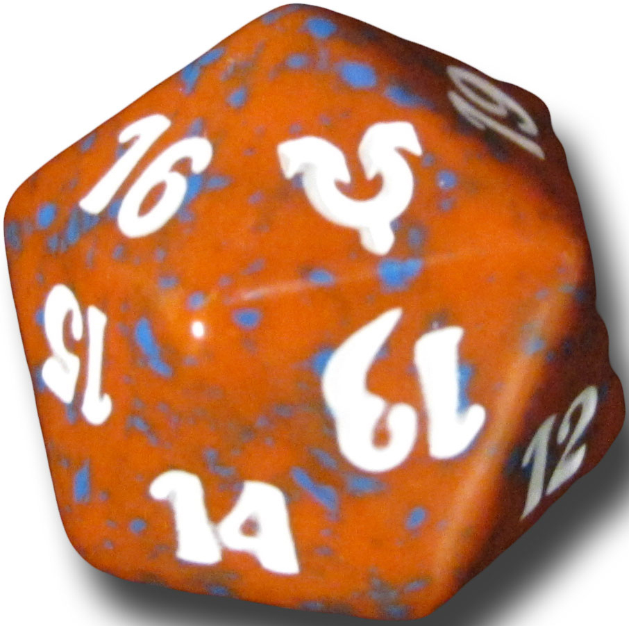 1 Red SPINDOWN Die m11-20 sided Spin Down Dice MtG Magic the Gathering