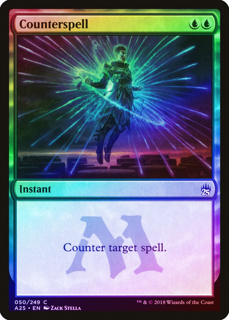 Counterspell FOIL Masters 25 NM Blue Common MAGIC THE GATHERING CARD