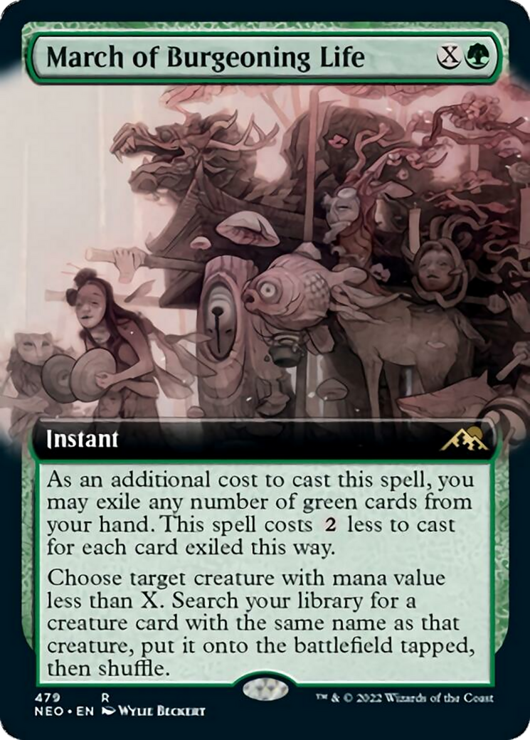 burgeoning mtg card Magic The Gathering - - Stronghold you may put a land card from your hand onto the battlefield. Burgeoning | Secret Lair |