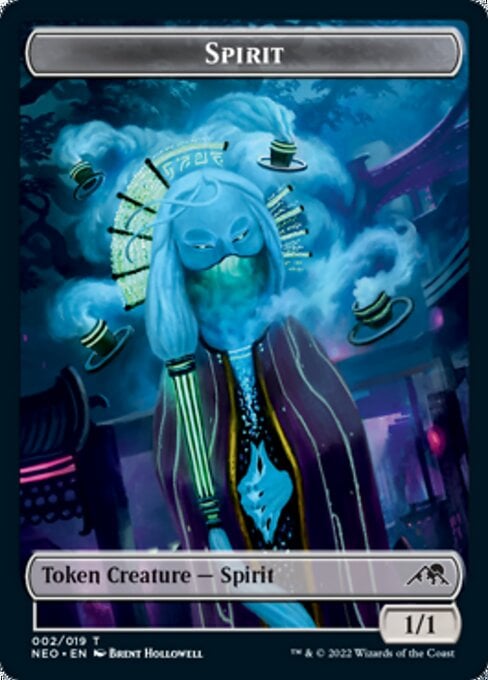 Spirit Token (#02 - Colorless) (Random Back) - Kamigawa: Neon